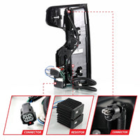 ANZO 19-21 Chevy Silverado Work Truck Full LED Taillights Chrome Housing Red Lens G2(w/C light Bars)