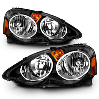 ANZO 2002-2004 Acura RSX Crystal Headlights Black