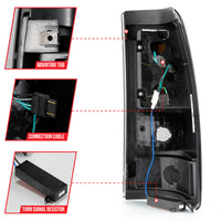ANZO 1999-2002 Chevy Silverado 1500 LED Taillights Plank Style Black w/Smoke Lens