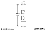 28mm SMF2 LED Bulb Red Single Diode Dynamics