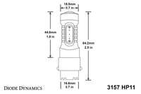 3157 LED Bulb HP11 LED Amber Single Diode Dynamics