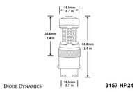 3157 LED Bulb HP24 Dual-Color LED Cool White Single Diode Dynamics