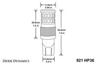 921 LED Bulb HP36 LED Cool White Single Diode Dynamics