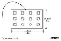 LED Board SMD12 Warm White Single Diode Dynamics