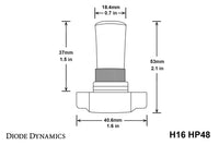 5202/PSX24W HP48 LED Cool White Pair Diode Dynamics