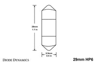 29mm HP6 LED Bulb Blue Single Diode Dynamics