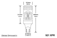 921 XPR LED Bulb Cool White Four Diode Dynamics