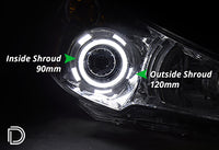 Halo Lights LED 90mm/120mm Red Four Diode Dynamics