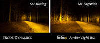 6 Inch LED Light Bar Single Row Straight SS6 Amber Wide Light Bar Single Diode Dynamics