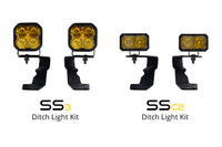 SS3 LED Ditch Light Kit for 2015-2021 Subaru WRX/STi, Sport Yellow Combo Diode Dynamics
