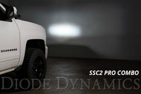 SSC2 LED Ditch Light Kit for 2014-2019 Silverado/Sierra, Sport Yellow Combo Diode Dynamics