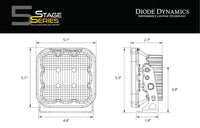 SS5 LED Pod Sport Yellow Spot Pair Diode Dynamics