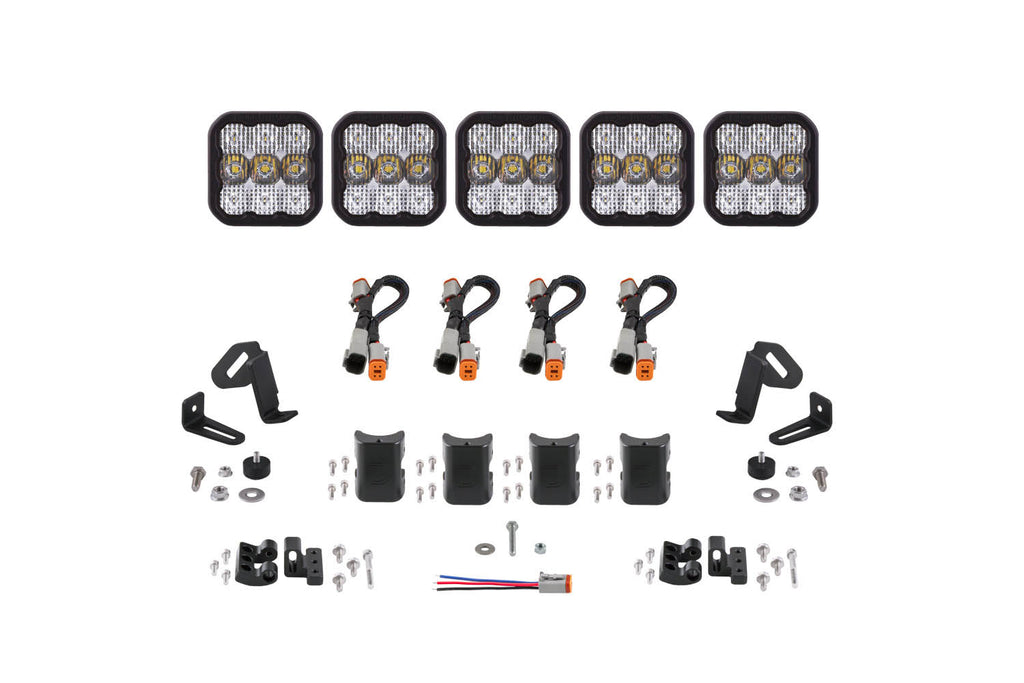 SS5 Sport Universal CrossLink 5-Pod Lightbar White Combo Diode Dynamics