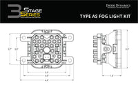 SS3 Max Type AS Kit ABL Yellow SAE Fog Diode Dynamics