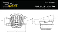 SS3 Sport Type B Kit ABL Yellow SAE Fog Diode Dynamics