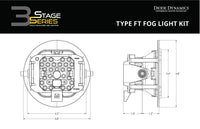 SS3 Sport Type FT Kit ABL Yellow SAE Fog Diode Dynamics