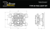 SS3 Max Type M Kit ABL Yellow SAE Fog Diode Dynamics