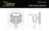 SS3 Sport Type SD Kit ABL Yellow SAE Fog Diode Dynamics