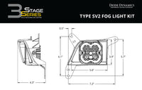 SS3 Max Type SV2 Kit ABL White SAE Fog Diode Dynamics