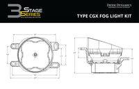 SS3 Max Type CGX Kit ABL White SAE Fog Diode Dynamics
