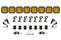 SS5 Pro Universal CrossLink 8-Pod Lightbar Yellow Driving Diode Dynamics