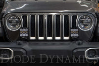 SS5 Bumper LED Pod Light Kit for 2018-2021 Jeep JL Wrangler, Pro Yellow Combo Diode Dynamics