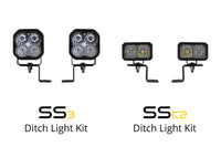 Stage Series Backlit Ditch Light Kit for 2021-2022 Ford F-150, SSC2 Pro Yellow Combo Diode Dynamics