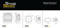 Stage Series Ditch Light Kit for 2022 Toyota Tundra SS3 Sport Diode Dymanics White Combo Diode Dymanics