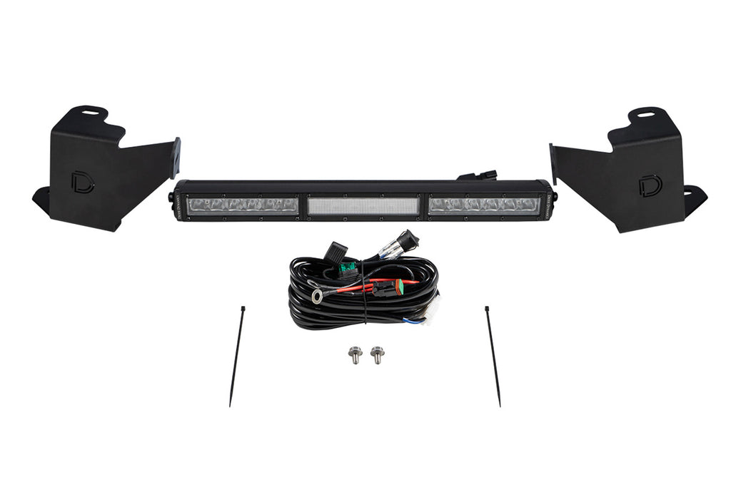 Stealth Bumper Light Bar Kit for 2022 Toyota Tundra White Combo Diode Dymanics