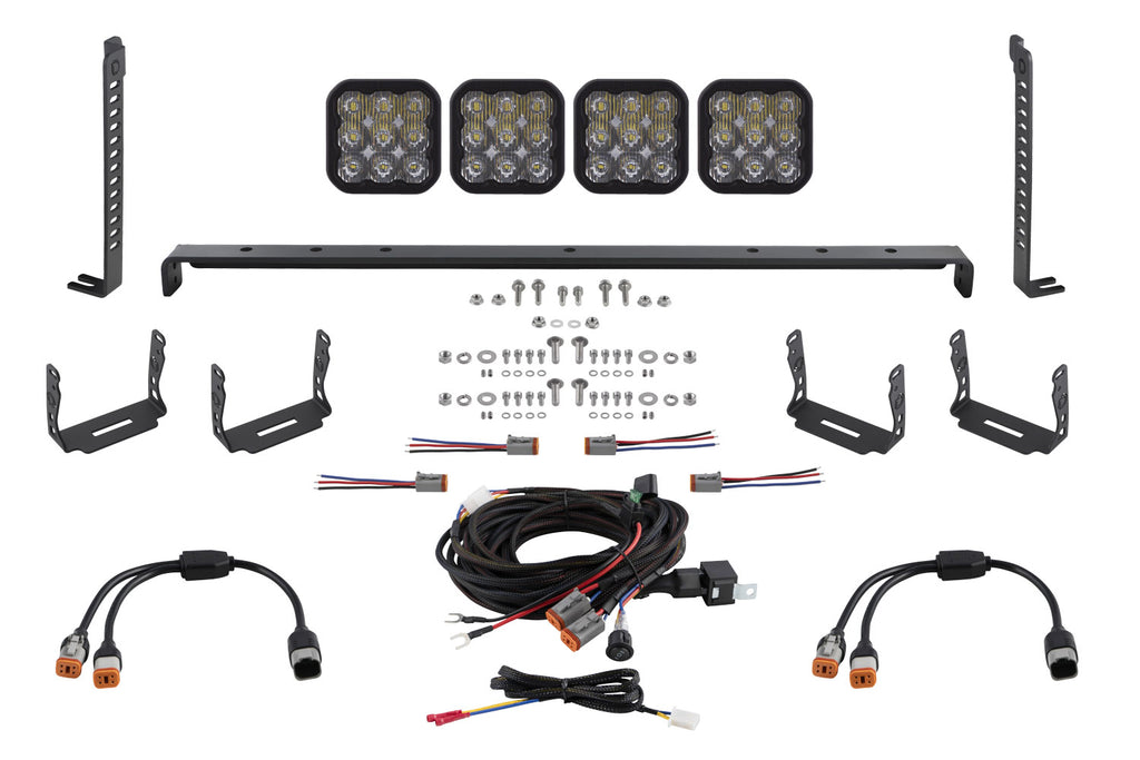 SS5 Stealth Grille LED 4-Pod Kit for 2014-2023 Toyota 4Runner, Sport White Driving Diode Dynamics