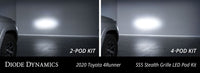 SS5 Stealth Grille LED 4-Pod Kit for 2014-2023 Toyota 4Runner, Sport Yellow Driving Diode Dynamics