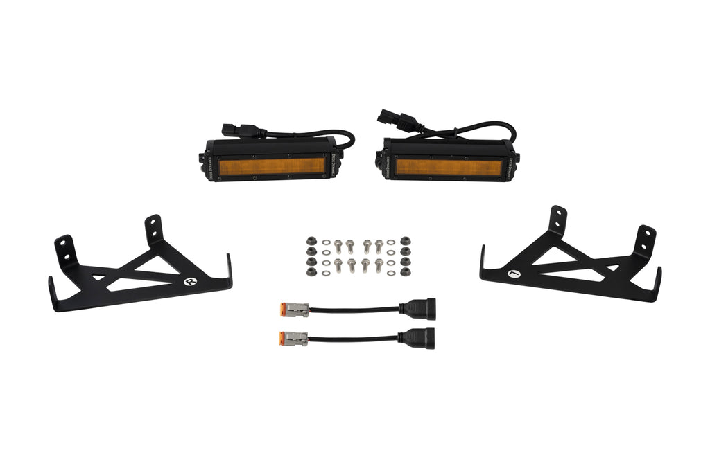 SS6 LED Fog Light Kit for 2020-2022 Ford Super Duty, Amber Wide Diode Dynamics