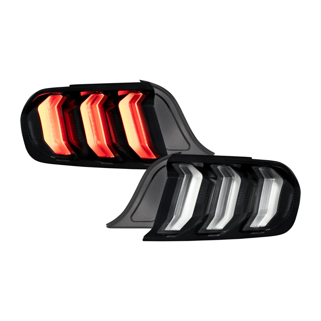 2015-2022 Ford Mustang LED Tail Lights Smoke Pair Form Lighting