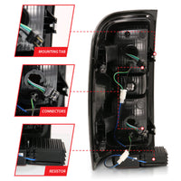 ANZO 2014-2018 Chevy Silverado 1500 LED Taillights Chrome