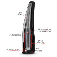ANZO 2007-2014 Chevrolet Tahoe Led Taillights Red/Clear