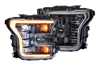 XB LED Heads: Ford F150 (15-17) (Set / Amber DRL / Black) (Gen 2)